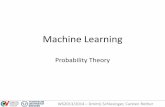 Machine Learning: Probability Theory