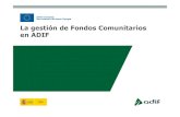 La gestión de Fondos Comunitarios en ADIF