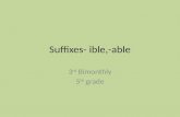 Suffixes  ible,-able