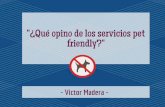 Victor Madera: ¿Qué opino de los servicios pet friendly?