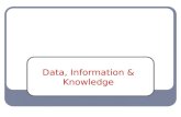 Data, knowledge and information