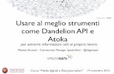 Dandelion API e Atoka: due strumenti utili al Data Journalism