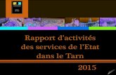 Rapport d'activités des services de l'Etat dans le Tarn 2015