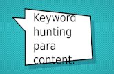 Keyword Hunting para Content