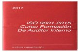 ISO 9001:2015 Curso de Formación de Auditor Interno