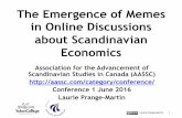 The emergence of memes in online discussions about Scandinavian economics