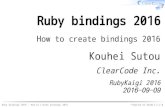 Ruby bindings 2016