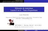 Eléments de statistique Leçons 5 et 6 - Tests d'hypothèses