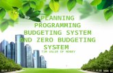 Planning programming budgeting system and zero budgeting system