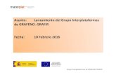 Lanzamiento del Grupo Interplataformas de GRAFENO. GRAFIP ...