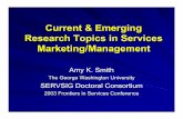 Current & Emerging Research Topics in Services Marketing ...