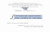 INTEGRALES INDEFINIDAS POR CAMBIO DE VARIABLE