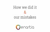 Enartia - How we did it & mistakes