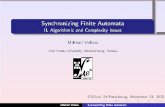 Синхронизируемые автоматы, осень 2010: Алгоритмы и сложность