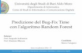 Predizione del Bug-Fix Time con l'algoritmo Random Forest