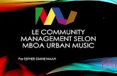 LE COMMUNITY MANAGEMENT SELON MBOA URBAN MUSIC