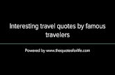 Interesting travel quotes by famous travelers