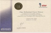 ETAP certificate