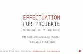 Effectuation und das PM Camp Berlin