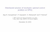 Distributed solution of stochastic optimal control problem on GPUs
