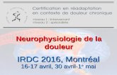 IRDC 2016, Neurophysiologie de la douleur