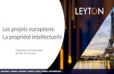 Projets européens - La propriété intellectuelle