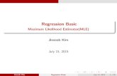 Regression  Basic : MLE