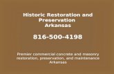 Historic Restoration and Preservation Arkansas 816-500-4198 by The Masons Co and Dionysian Artificers
