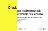 10 hack per creare un sito editoriale di successo