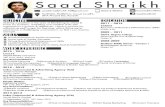 Saad Ahmed Shaikh - Resume