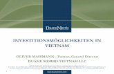Anwalt in Vietnam Oliver Massmann INVESTITIONSMÖGLICHKEITEN IN VIETNAM