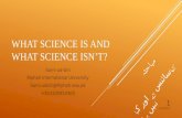 What science is and what science isn’t?