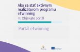 Getting ready to become an active eTwinner: Discover the Portal - SK