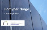 Fornybar Norge status Q1 2016