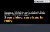 Searching services in italy