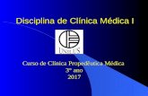 Disciplina de Clínica Médica l -Propedêutica