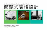 50個簡潔式表格設計 / 商業簡報網-韓明文講師