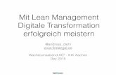 Mit Lean Management digitale Transformation erfolgreich meistern