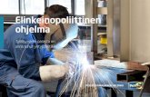 Elinkeinopoliittinen ohjelma - Kuntavaalit 2017 - Perussuomalainen Helsinki