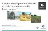 Sari Pitkänen, Itä-Suomen yliopisto - Kestävä energiapuuntuotanto: etu vai haitta ruuantuotannolle kehitysmaissa