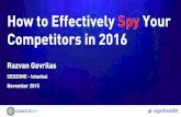 SEOzone 2015 - Razvan Gavrilas - How To Effectively Spy Your Competitors In 2016