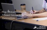 Top 5 Most Common Missed Issues in Software Estimation