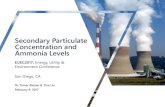 Secondary Particulate Concentration and Ammonia Levels