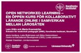 Open Networked Learning - Uhlin & Kvarnström  SUHF lärandemiljöer maj 2015