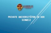 Private universitäten in der schweiz