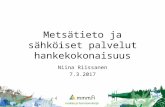 Metsätieto ja sähköiset palvelut hankekokonaisuus - Niina Riissanen