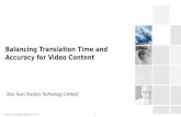Achieving Translation Efficiency and Accuracy for Video Content, Xiao Yuan (Pactera)