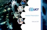UCT Investor Presentation  Feb. 2017