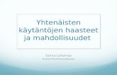 Sanna Laitamaa, yhtenäisen ohjaustavan haasteet ja mahdollisuudet, Autismin talvipäivät 2017