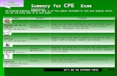 CPE  Summary